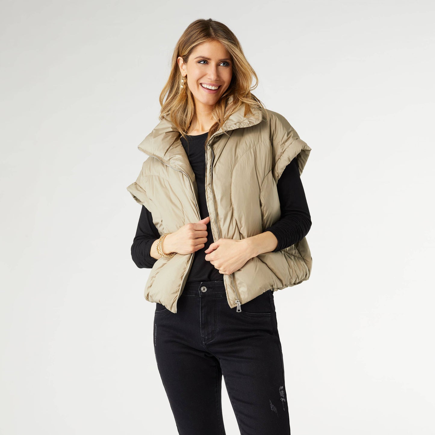 Brooke Cropped Puffer Vest Fall-Winter COCO + CARMEN