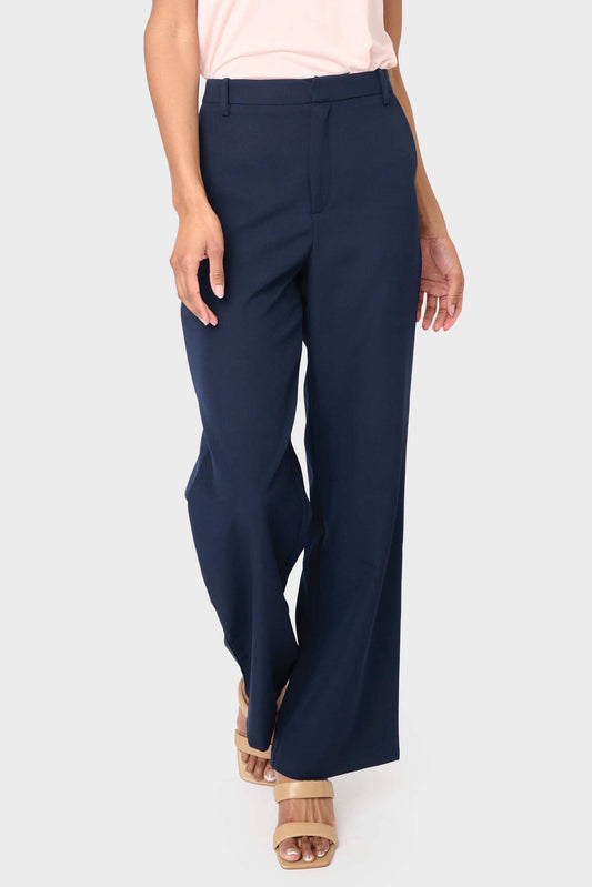 Navy Stretch Twill Trouser (ALSO IN CURVY) Fall-Winter Gibsonlook