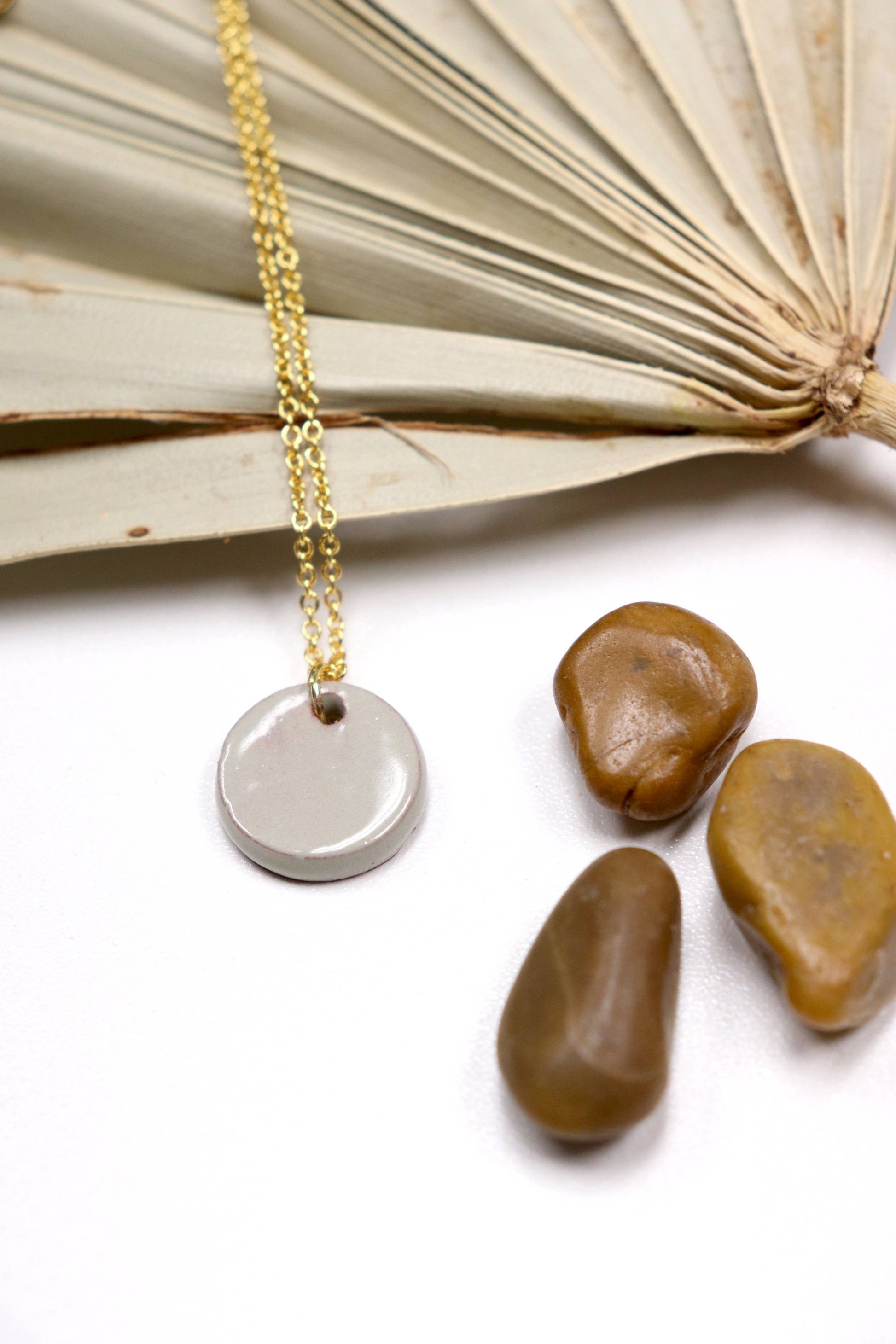 Hope Necklace - Light Grey Ceramic Necklace Core Cedar and Cypress Designs