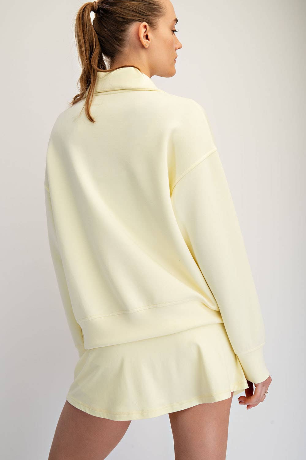 Butter Smooth Quarter Zip Mock Neck Pullover