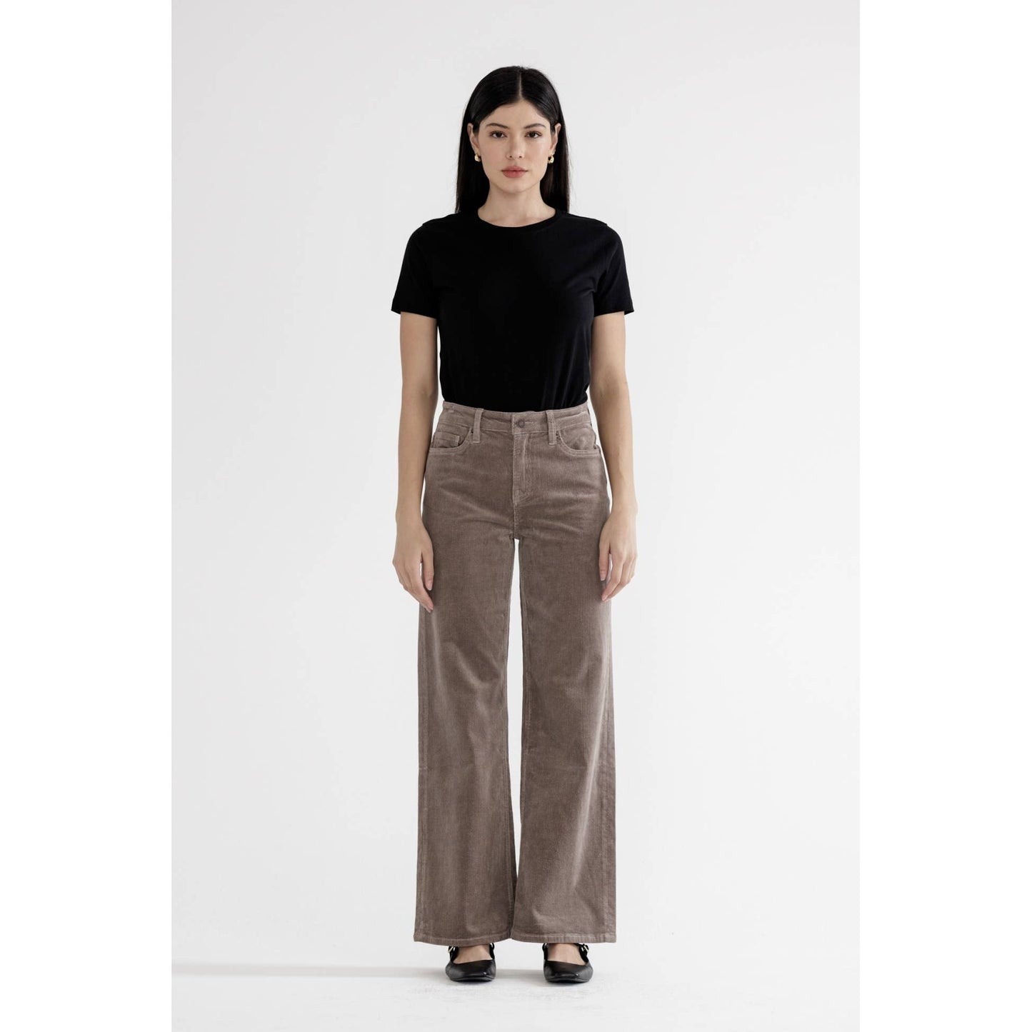 LIGHT GREIGE HIGH RISE WIDE LEG Fall-Winter Mica Denim