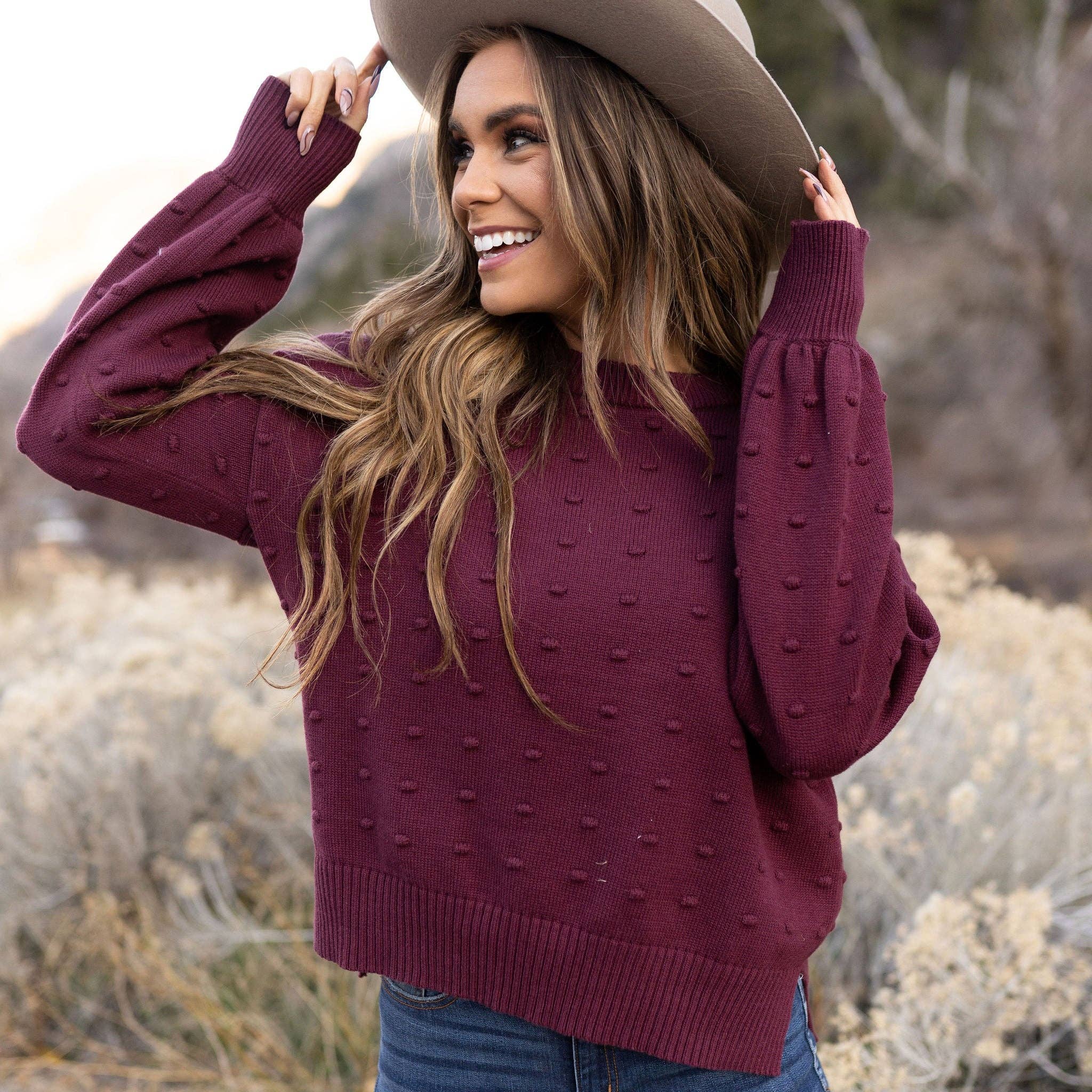 Burgundy Parker Sweater