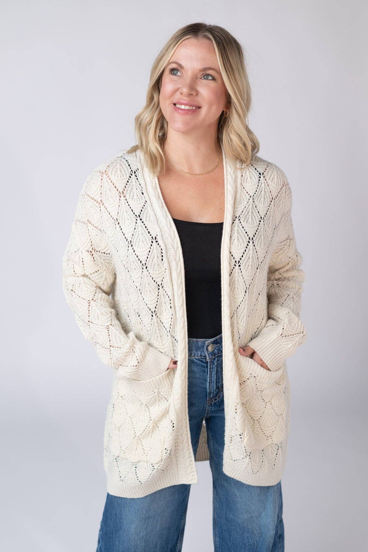 Kelly Knitted Cardigan- Ivory