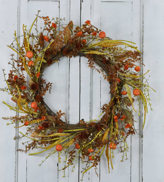 Wholesale Home Decor - Pumpkin Harvest Wreath Wholesale Home Decor