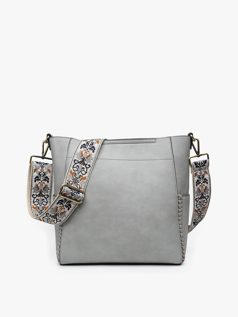 Penny 2-in-1 Bucket Bag w/ Guitar Strap: Black