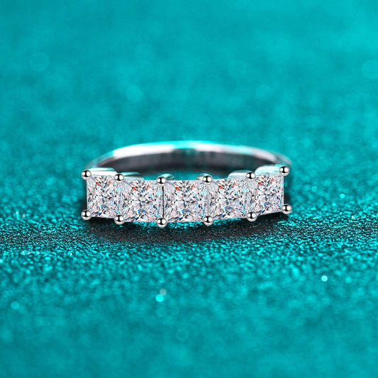 Square Moissanite Ring in 925 Sterling Silver Core Perimade & Co. LLC