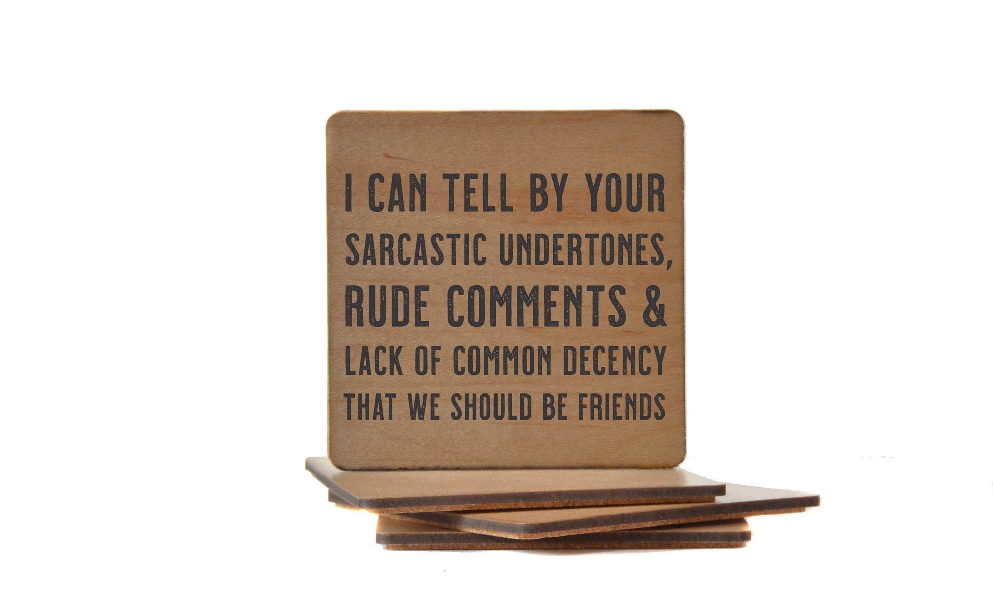 Sarcastic Comments Funny Gift Drink Coaster - Coasters Driftless Studios