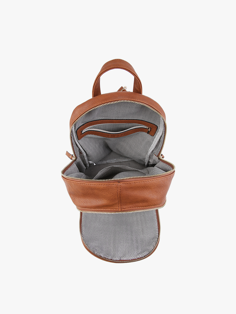 Blake Backpack w/ 3 Zip Compartments: Black Core Jen & Co.