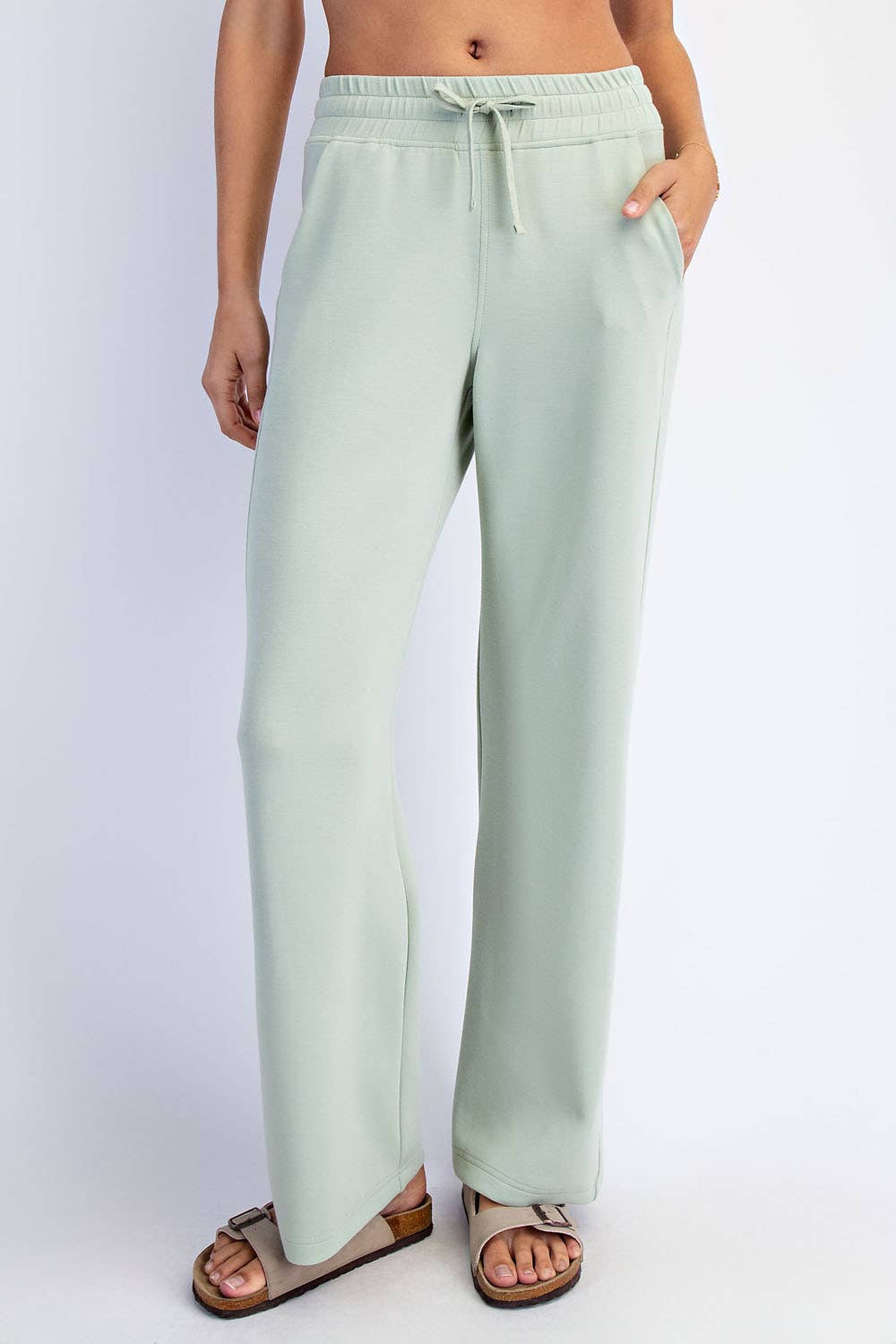 Modal Scuba High Rise Wide Leg Pants