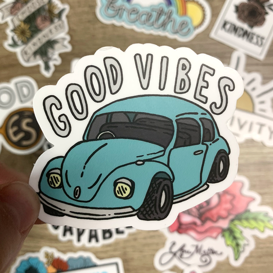 Good Vibes Car Sticker Core Big Moods