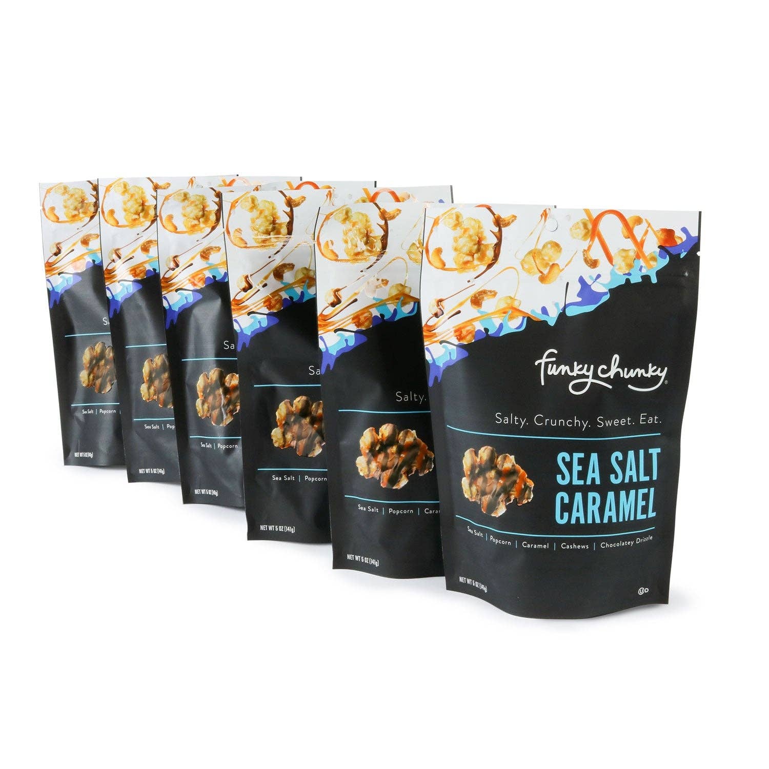 Sea Salt Caramel 5oz Bags | Chocolate Popcorn Core Funky Chunky