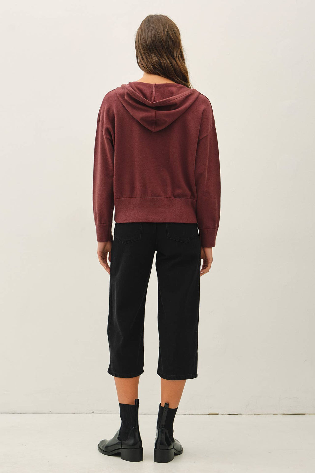 ULTRA COMFY RIBBED KNIT HOODIE JACKET