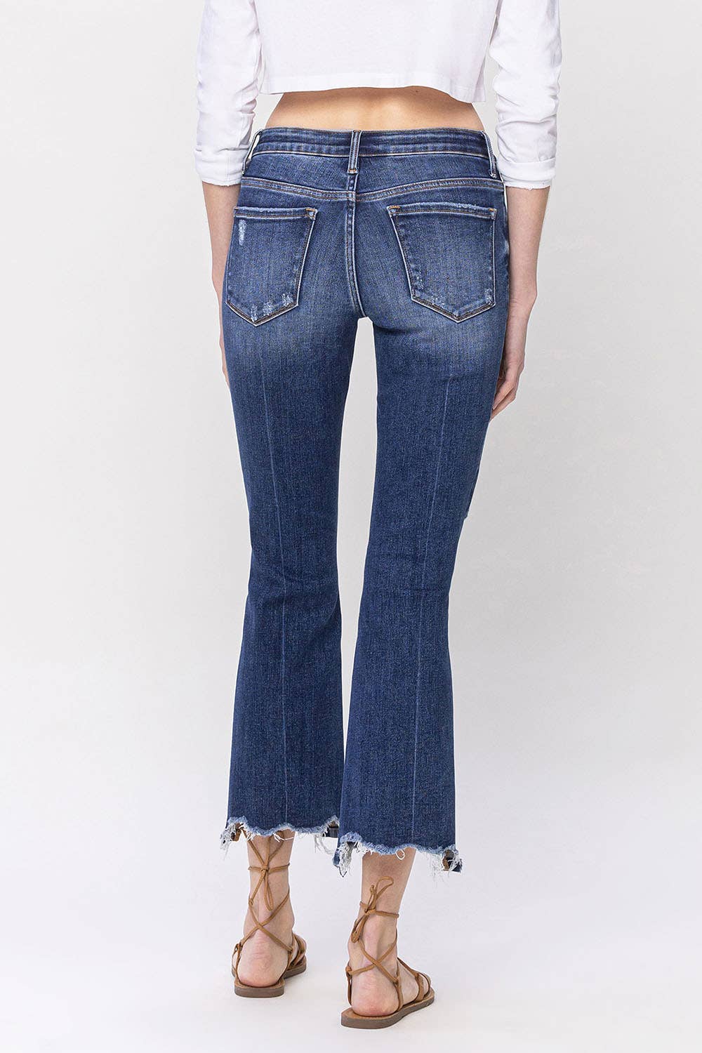 SPELLBOUND MID-RISE CROP KICK FLARE JEANS Spring-Summer Lovervet by VERVET