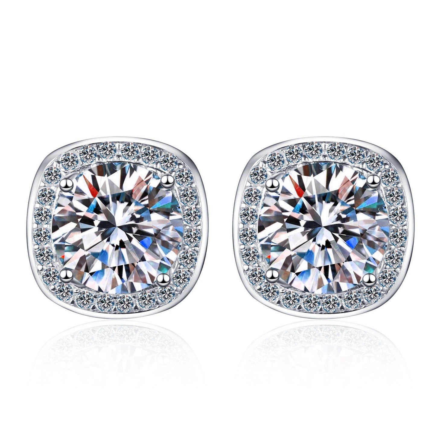 Four-Prong Moissanite Stud Earrings Core Perimade & Co. LLC