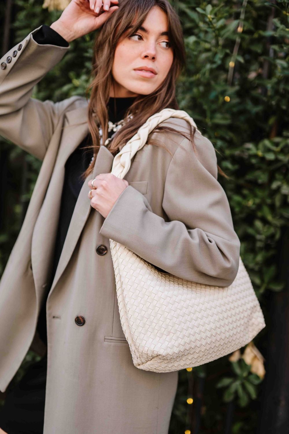 modern and chic - Kelly Woven Convertible Shoulder Bag