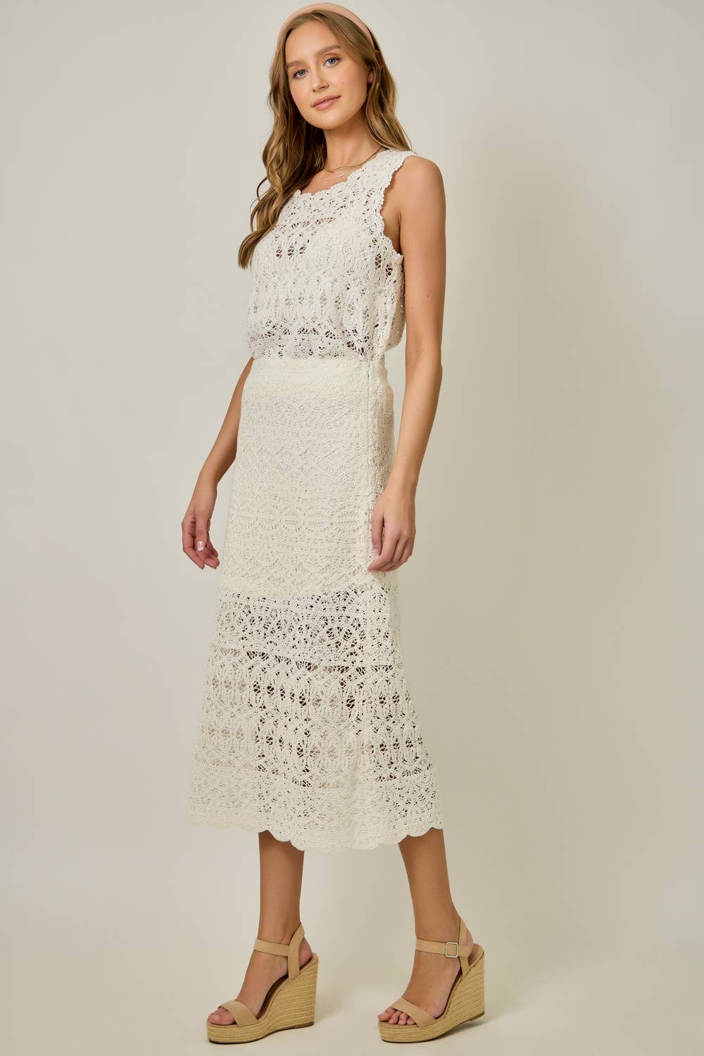 Crochet Scallop Hem Skirt