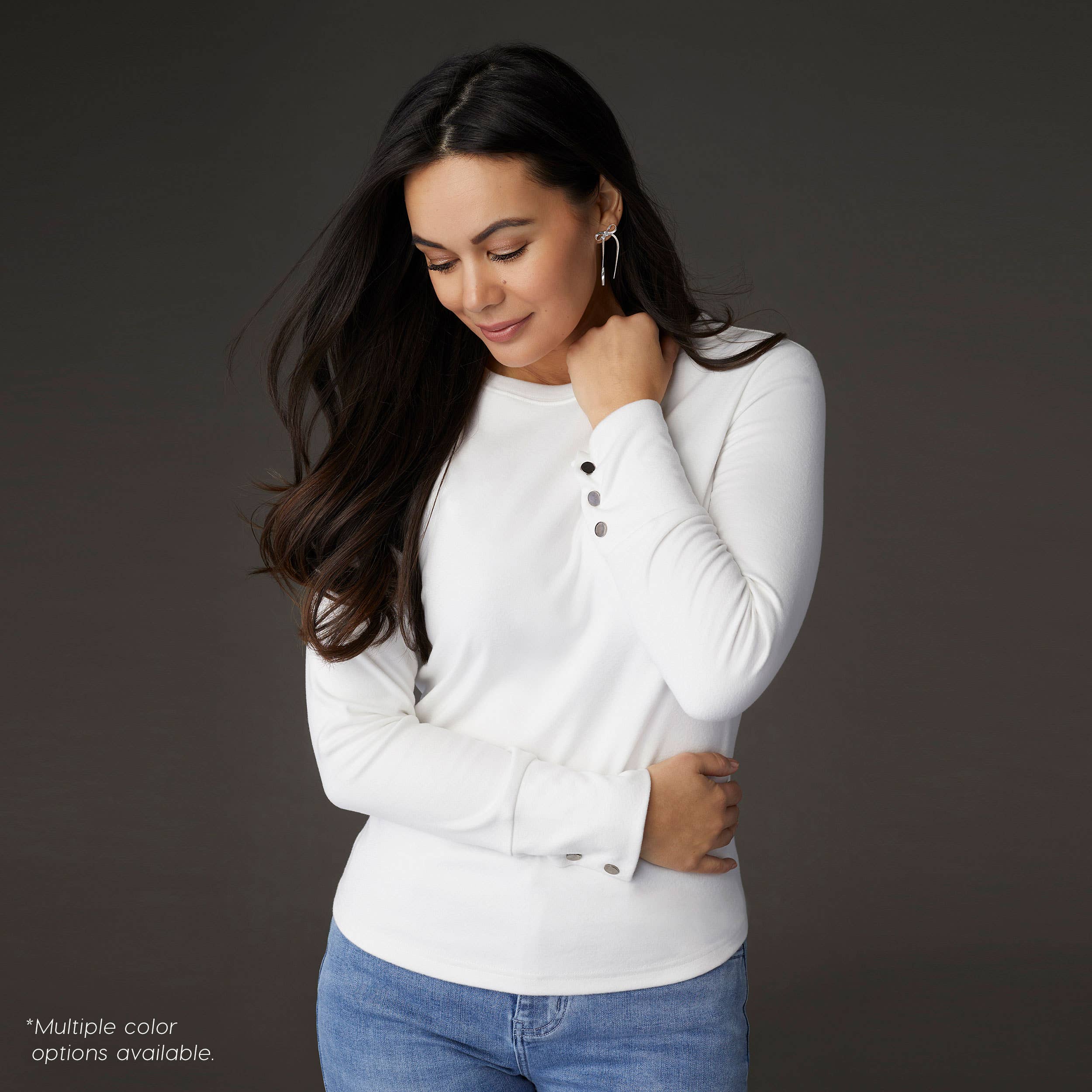 Alexis Super Soft Top with Snap Cuff