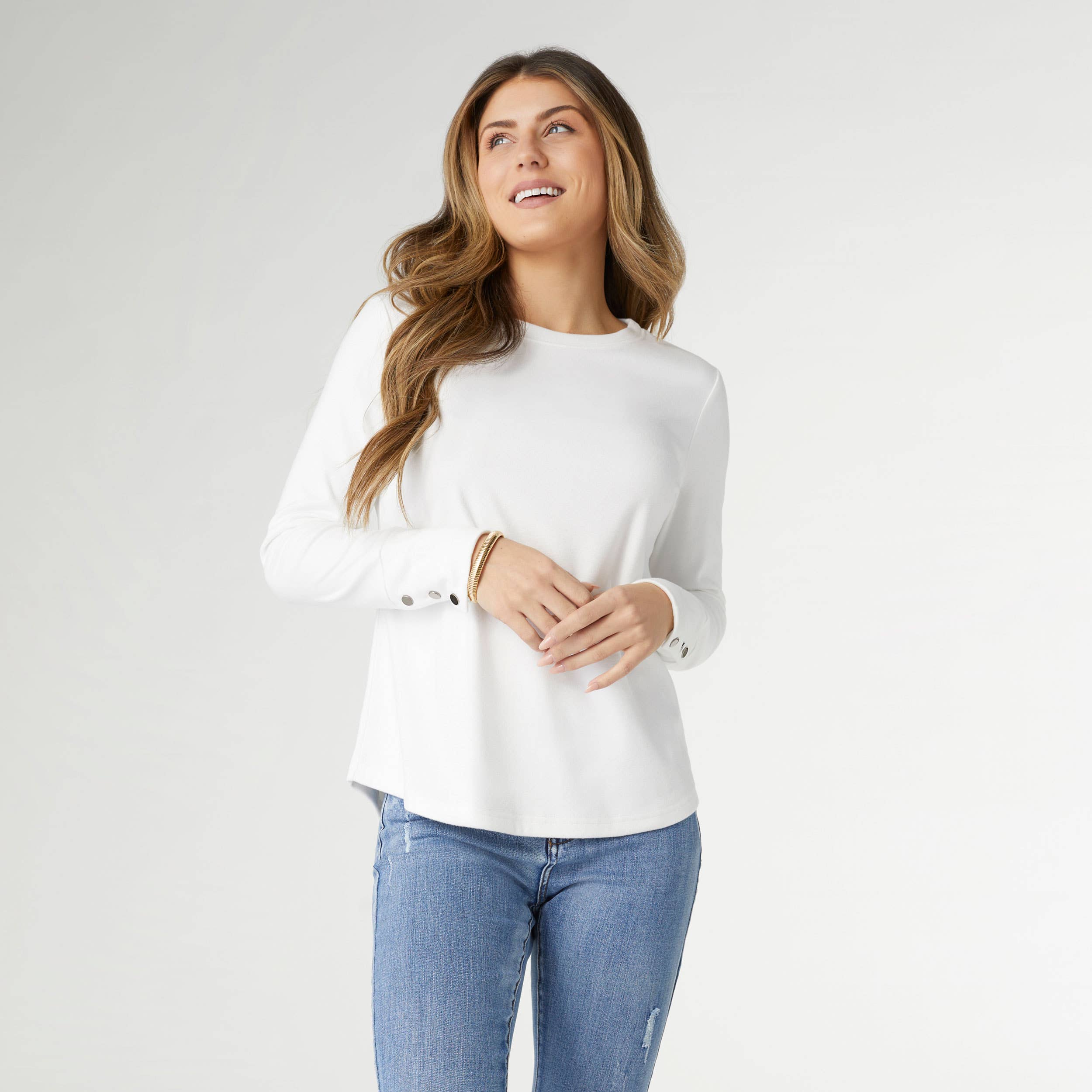 Alexis Super Soft Top with Snap Cuff