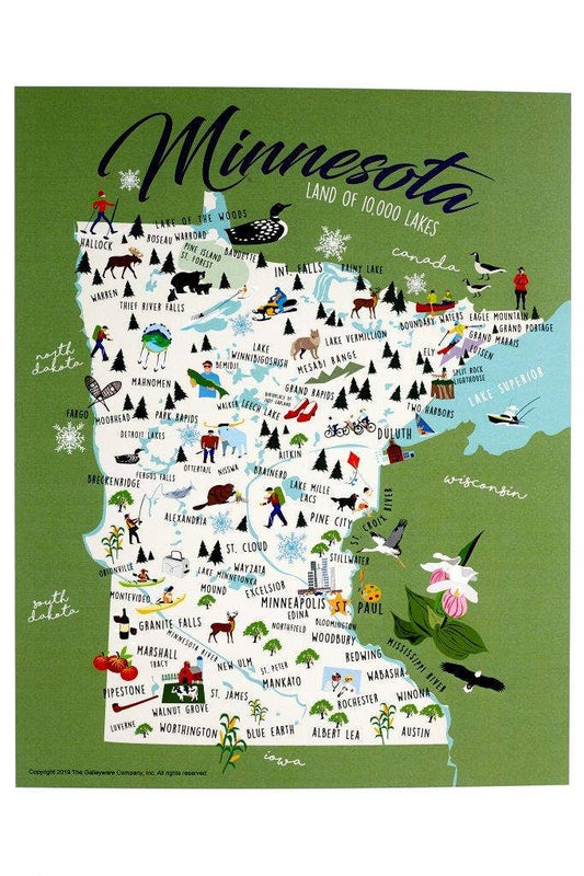 Minnesota Print Artwork Core Galleyware