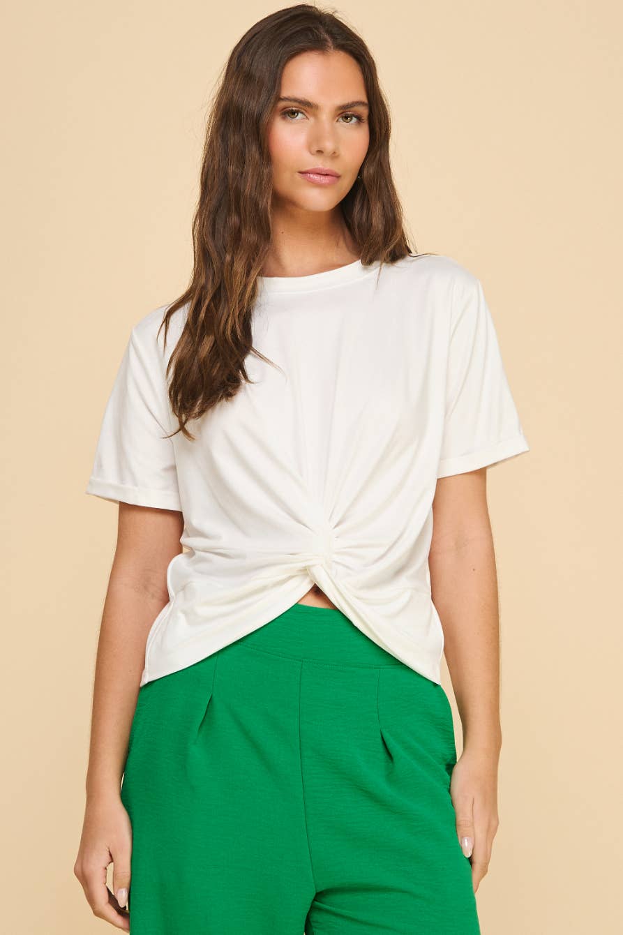 Twisted Knot T-Shirt Off White