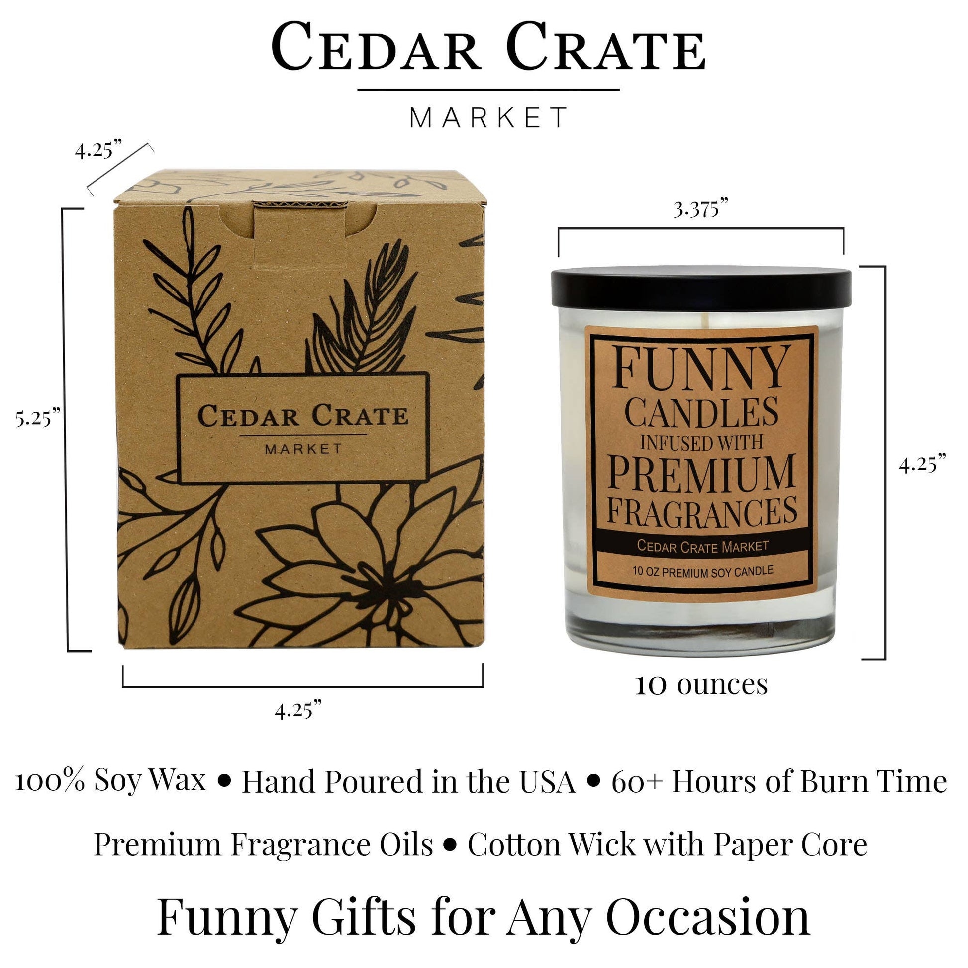 Thank You for Being Awesome Soy Candle Core Cedar Crate Market