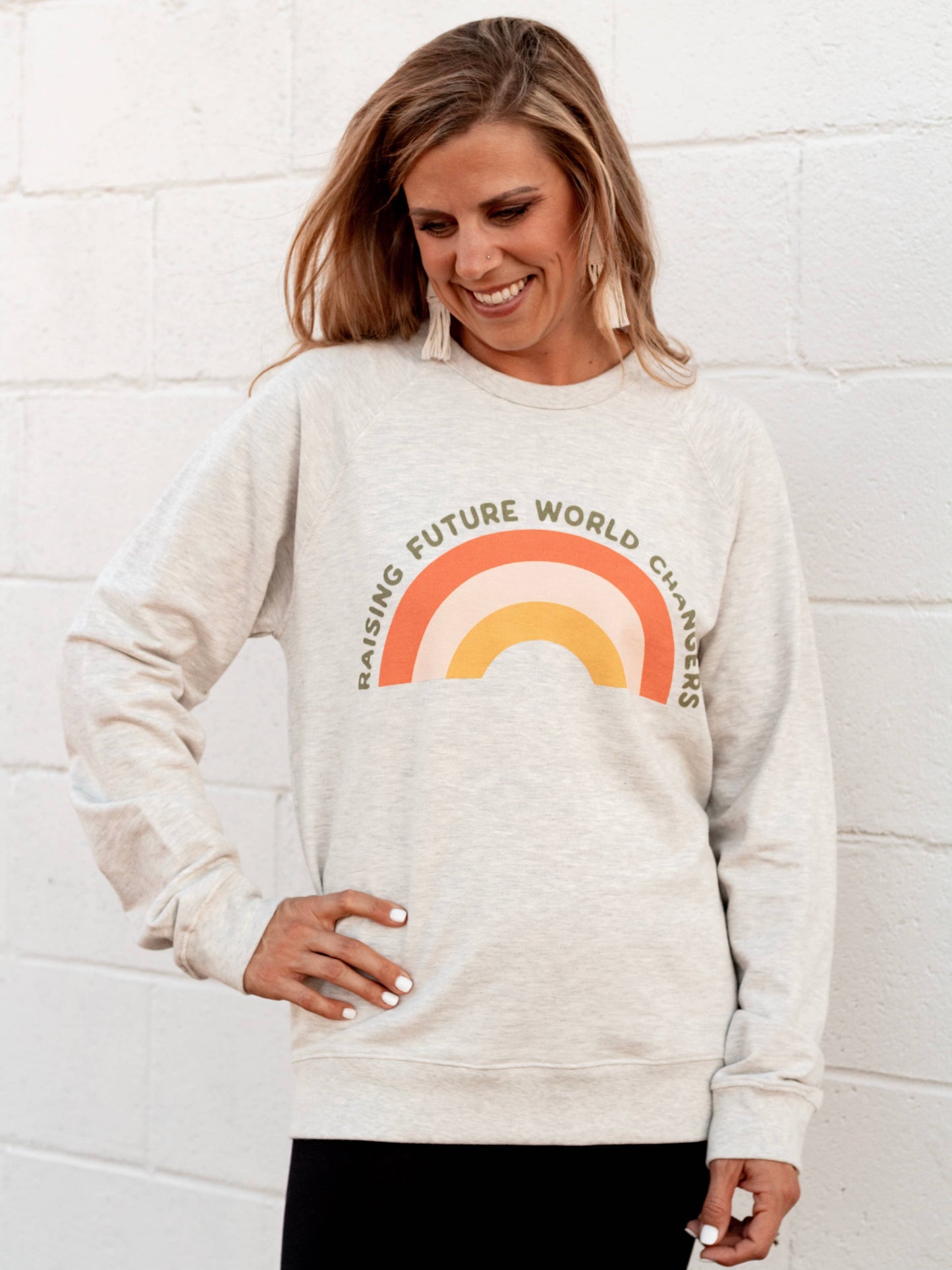 Raising Future World Changers Sweatshirt Core Crowned Free