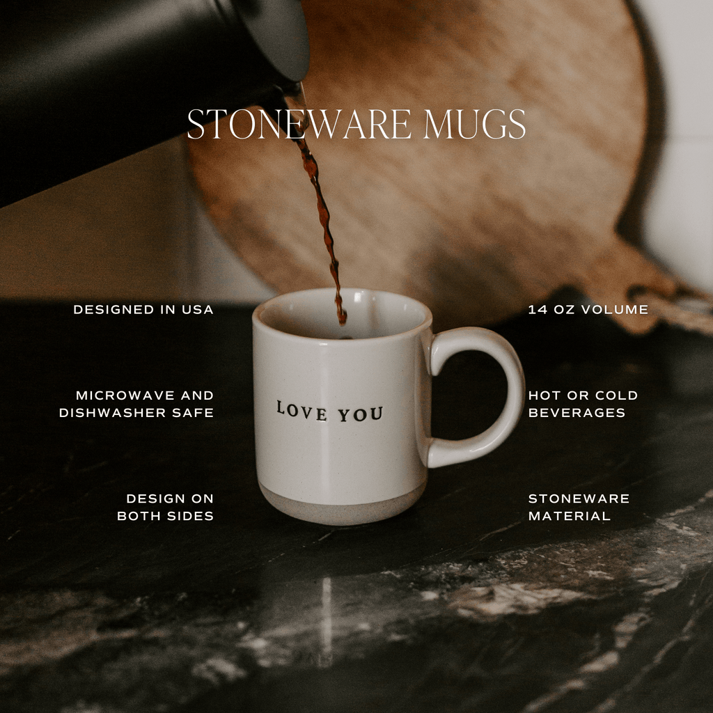 Coffee Mug - Orange Leaves Stoneware | Fall Decor, Autumn Drinkware