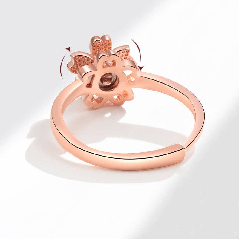 Peach Blossom Fidget Spinner Ring Core Perimade & Co. LLC