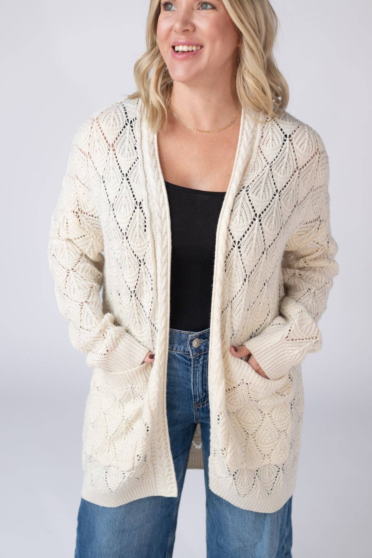 Kelly Knitted Cardigan- Ivory