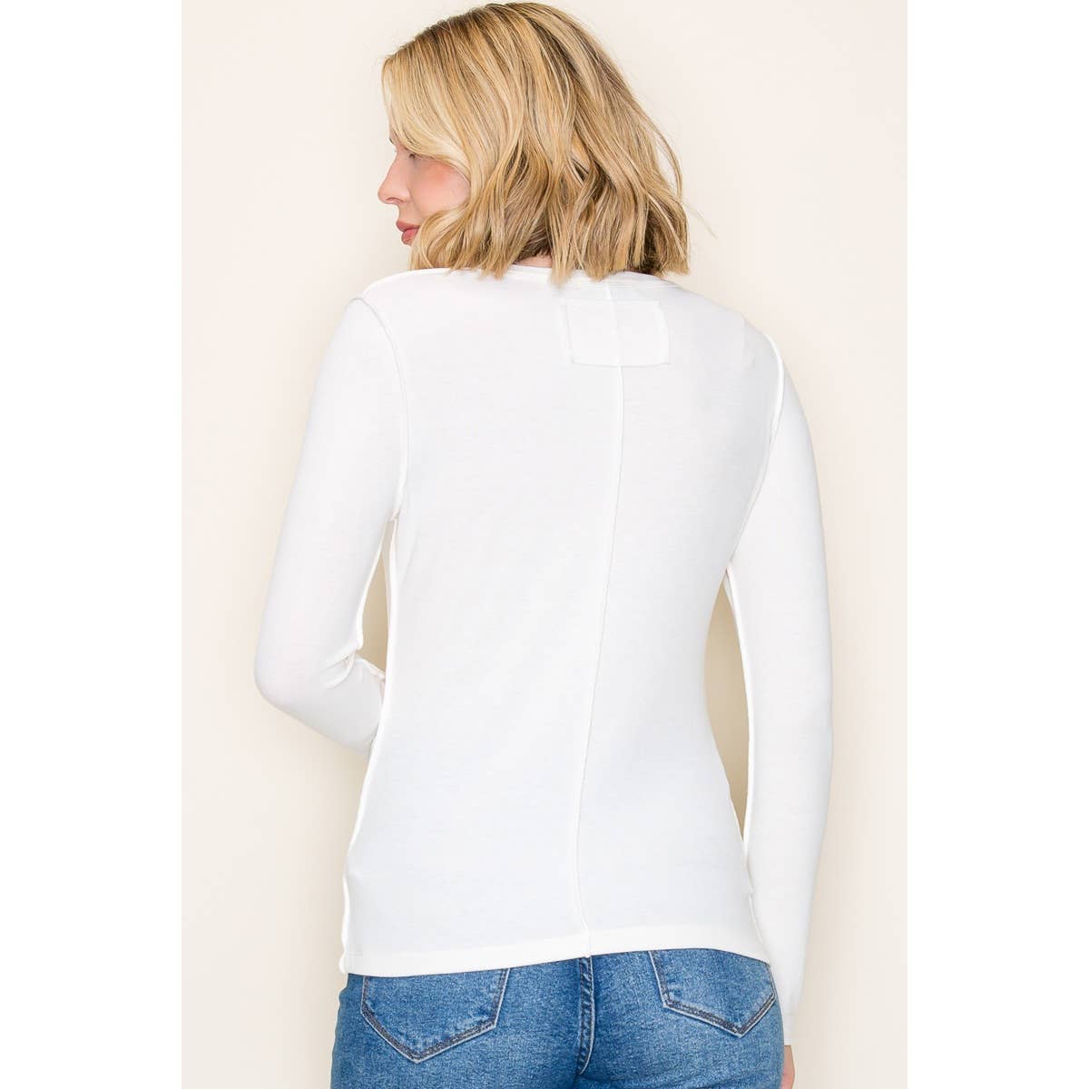 STACCATO - OUT SEAM DETAILED BASIC JERSEY TOP STACCATO