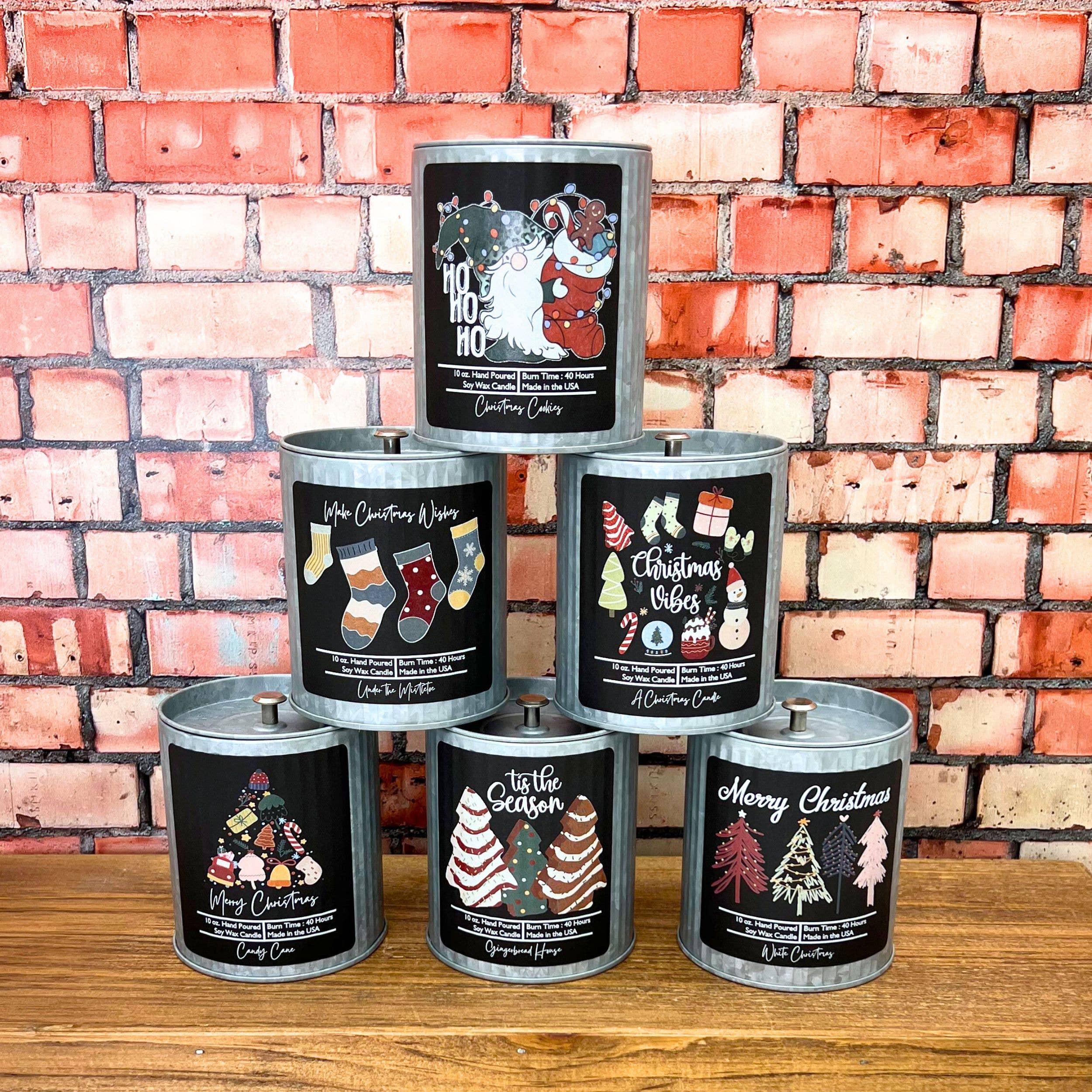 Tis the Season - Soy Wax Candle - Rustic Christmas Candles