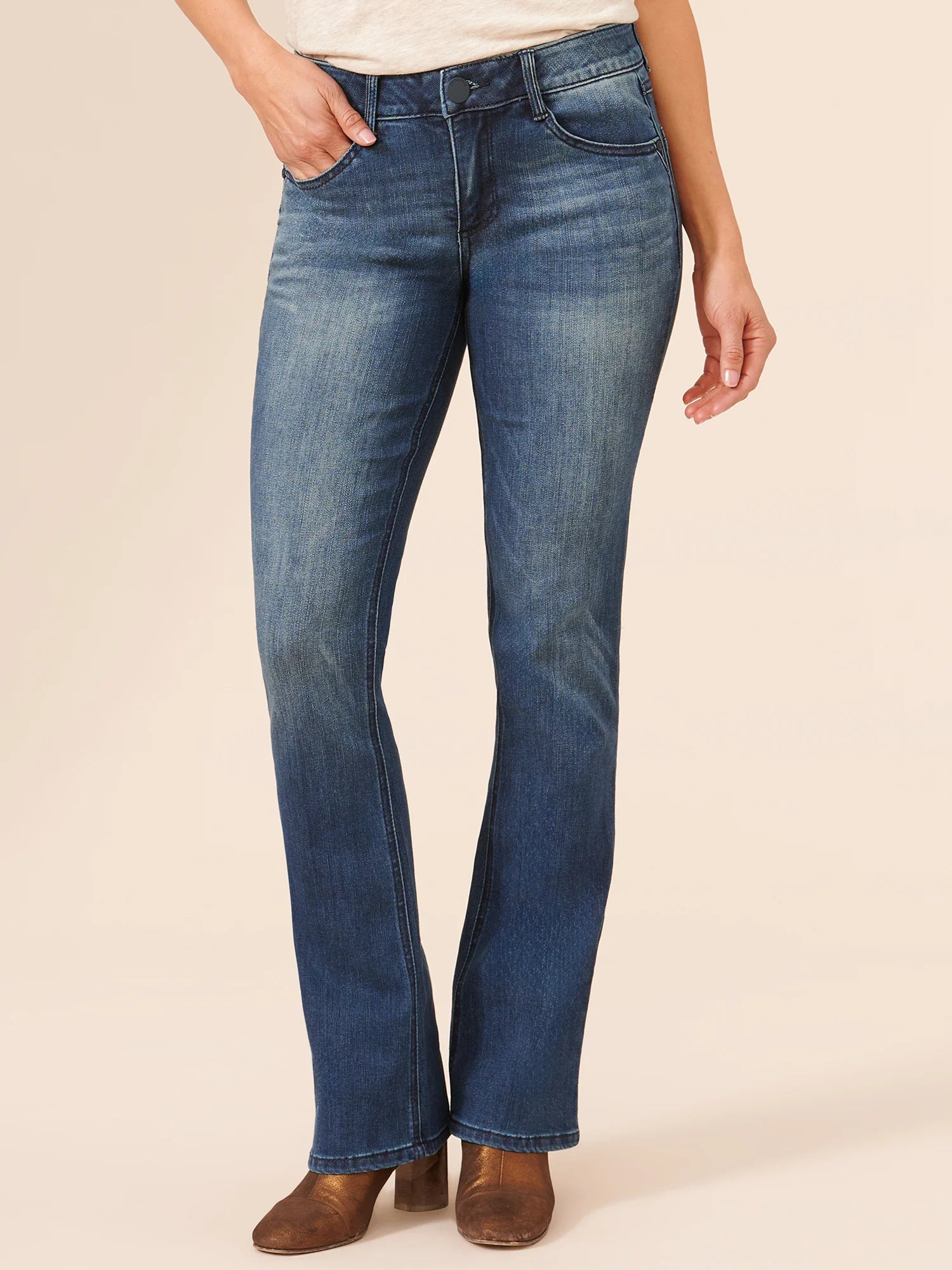 "Ab"solution® Itty Bitty Bootcut Petite Blue Jeans Spring-Summer JOOR - Democracy