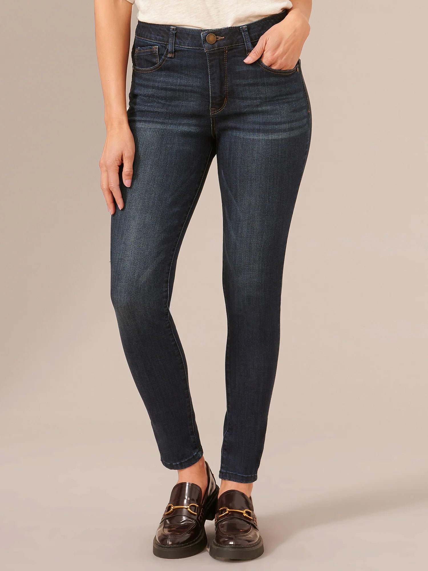 "Ab"solution® Modern High Rise Ankle Length Petite Skinny Jeans Spring-Summer JOOR - Democracy