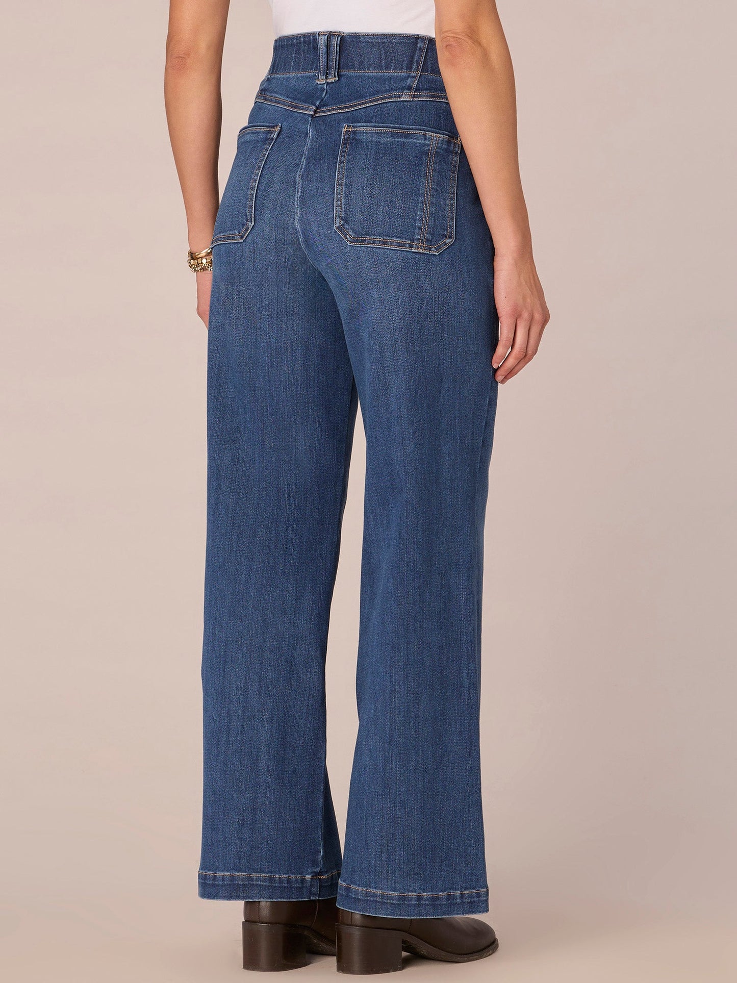 "Ab"solution Skyrise Petite Wide Leg Jeans with Center Front Seam Fall-Winter JOOR - Democracy