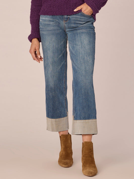 "Ab"solution High Rise Round Up Reverse Self Panel Boyfriend Jeans Fall-Winter JOOR - Democracy