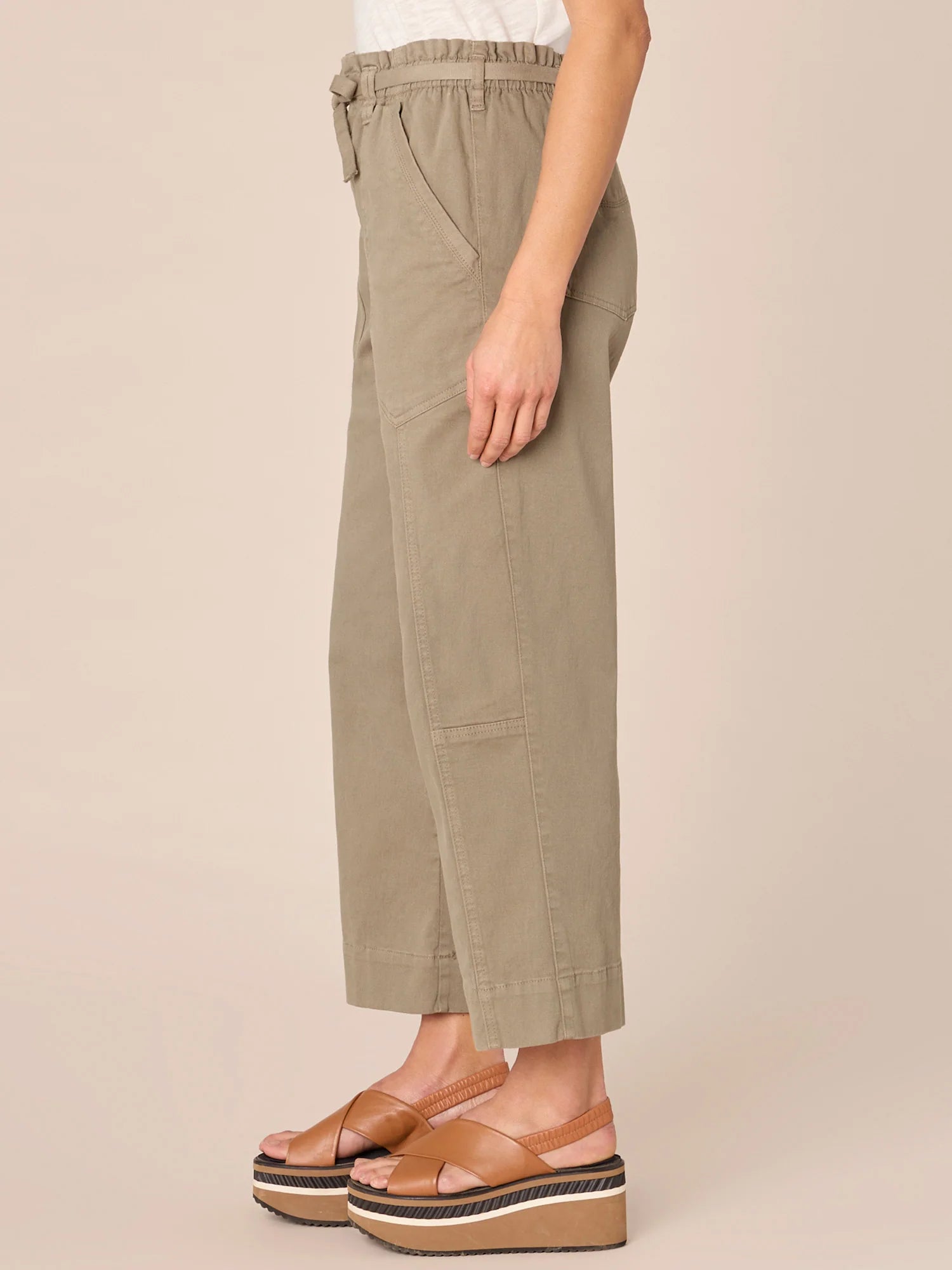 Petite Absolution Relaxed Paper Bag Waist Straight Leg Pant Spring-Summer JOOR - Democracy