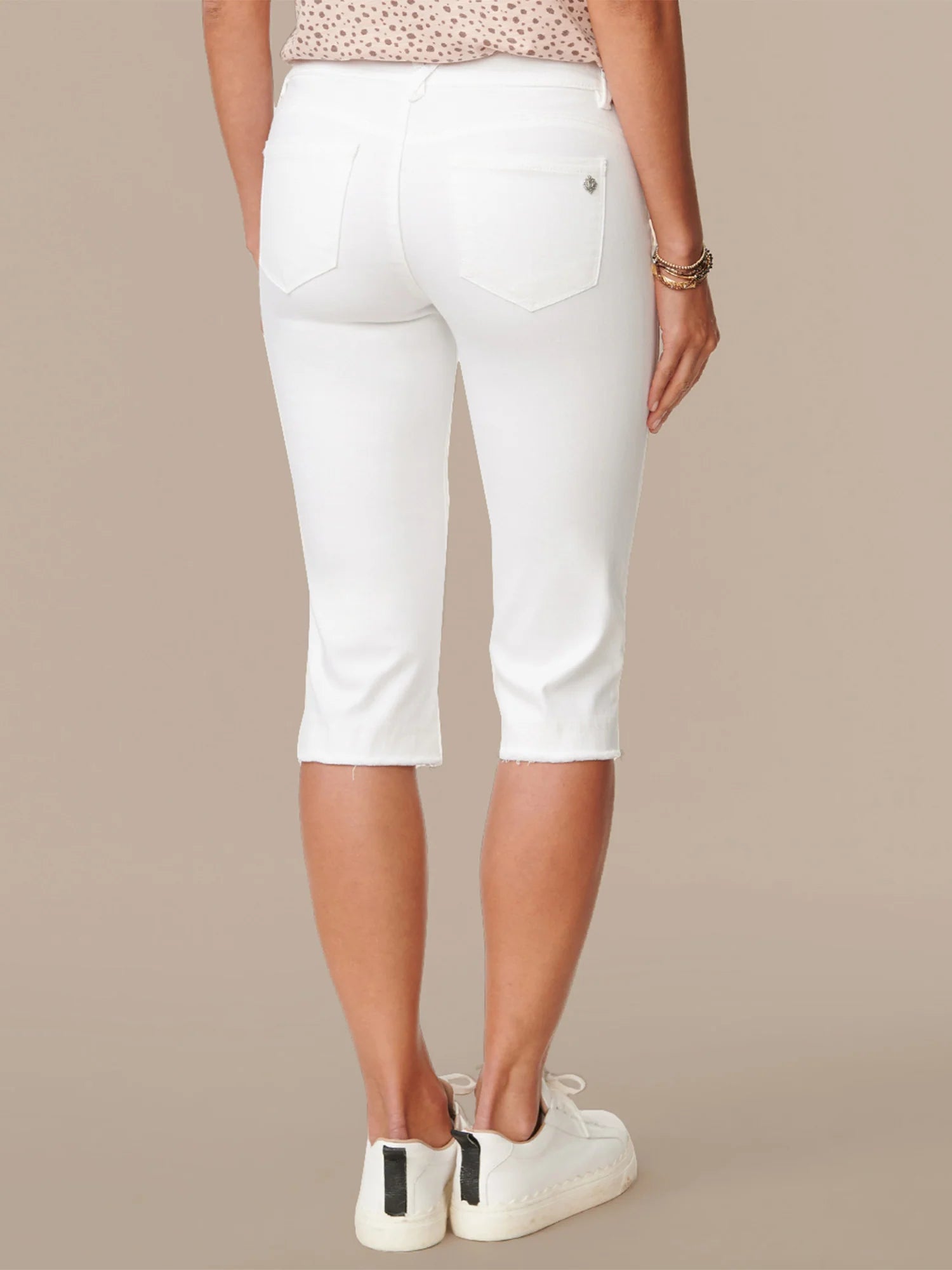 Womens White Capri Pants- Ab'solution Capri denim skimmer by Democracy Spring-Summer JOOR - Democracy