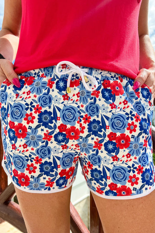 Liberty Floral Drawstring Everyday Shorts Spring-Summer Jess Lea
