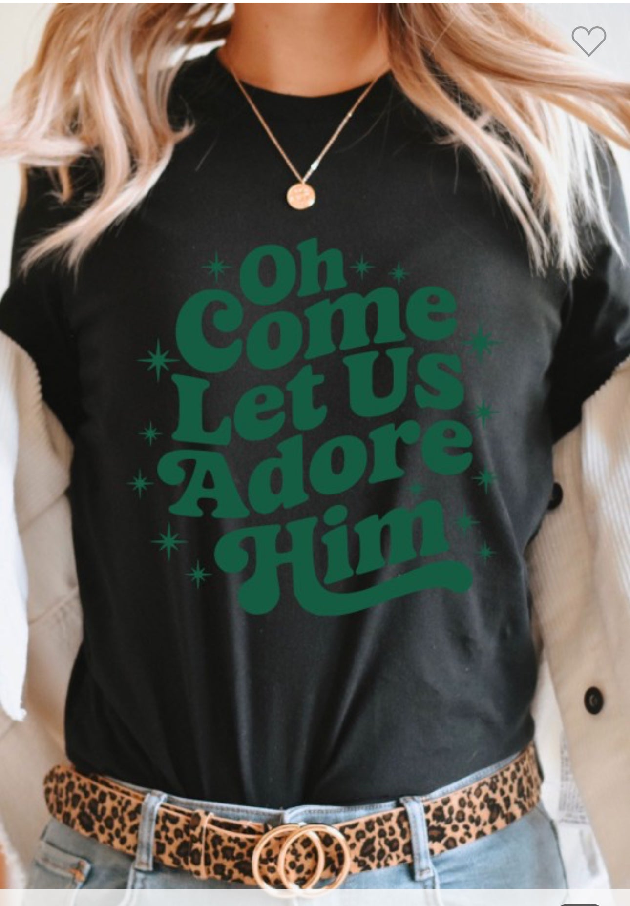Oh come let us adore him tee