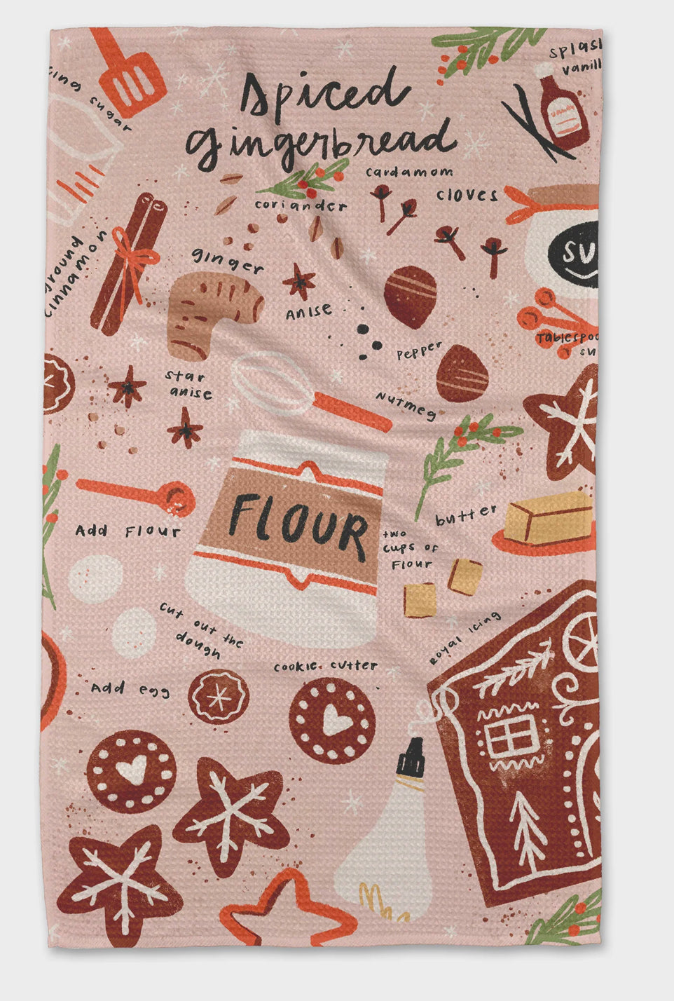 Kitchen Tea Towel - Spiced Gingerbread GEOMETRY