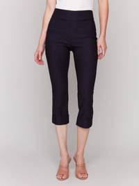 Stretch Pull-on Cropped Pants