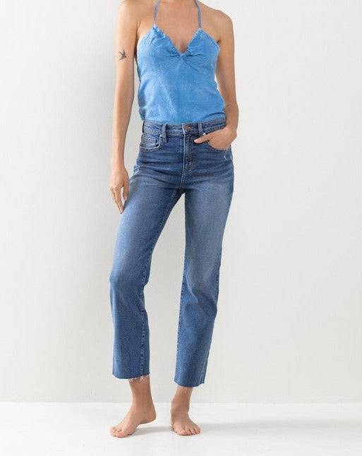 Jenna Cropped Raw Hem Jeans