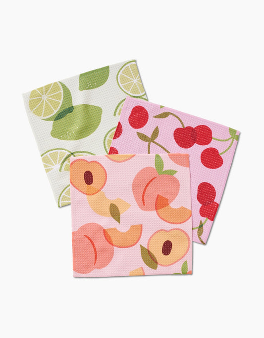 Dishcloth Set - 3 Pack - Fruit Fun GEOMETRY