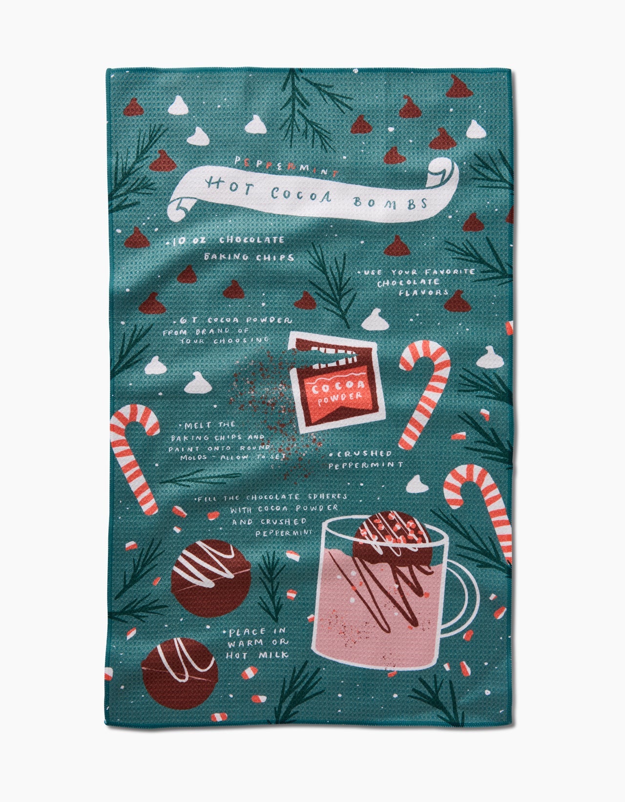 Kitchen Tea Towel - Hot Cocoa Bomb GEOMETRY