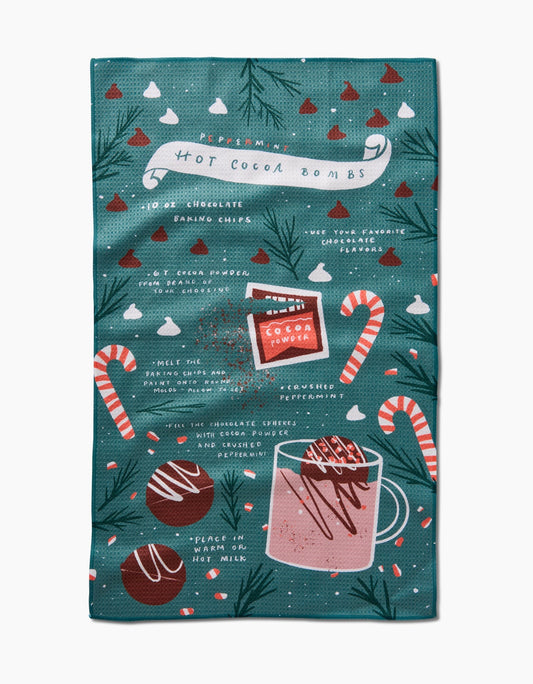 Kitchen Tea Towel - Hot Cocoa Bomb GEOMETRY