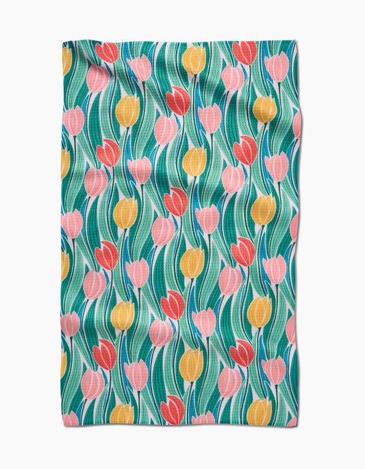 Tranquil Tulips Kitchen Towel | Soft, Elegant & Spring-Inspired GEOMETRY
