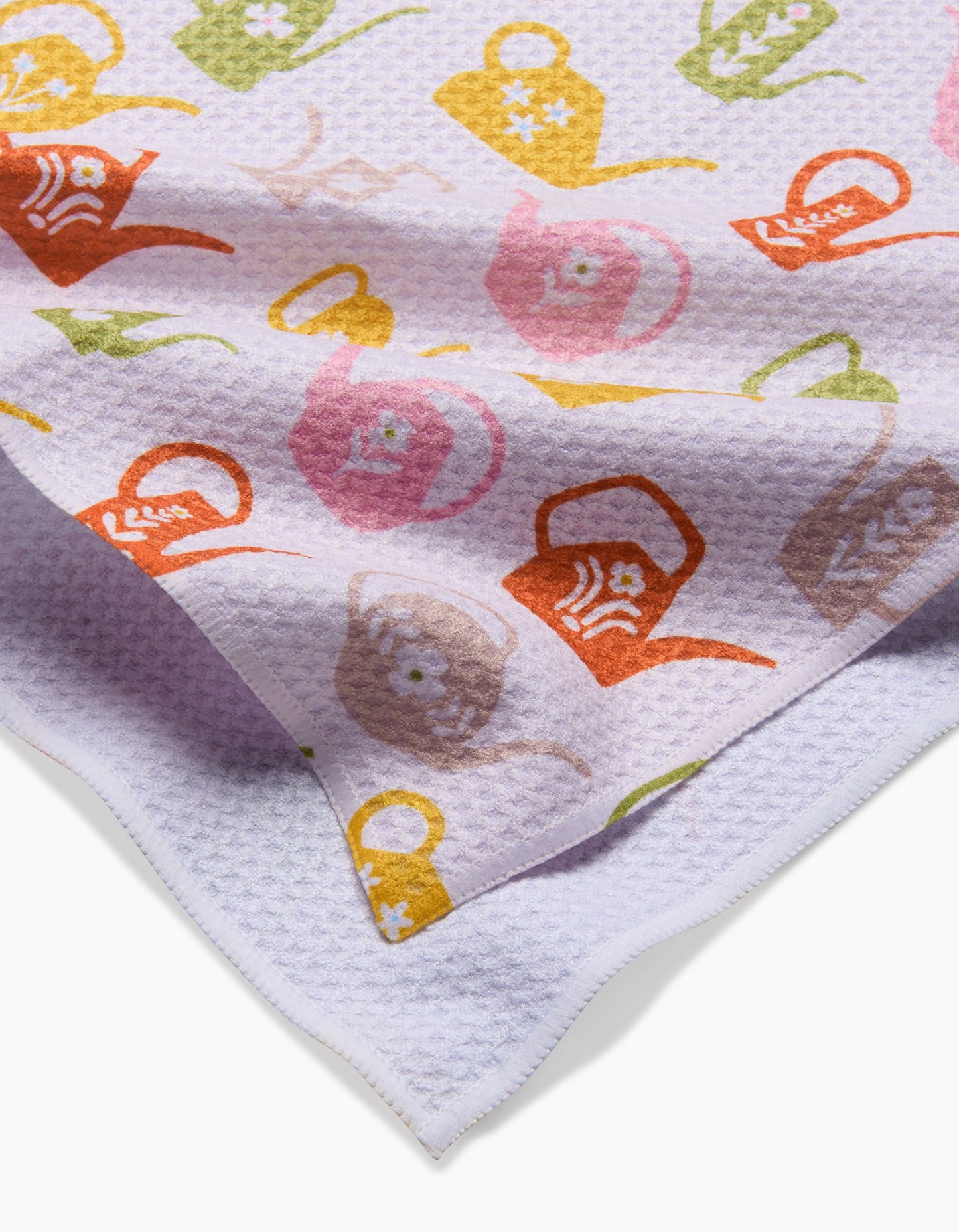 Retro Watering Cans Tea Towel | Kitsch, Fun & Garden-Inspired GEOMETRY