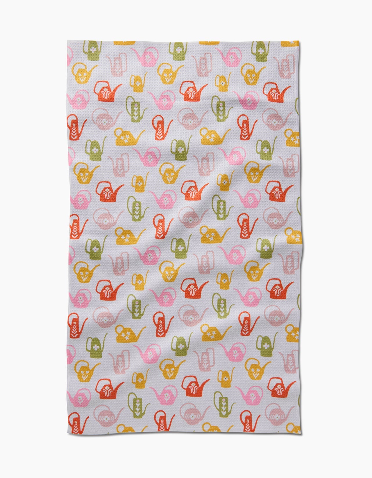 Retro Watering Cans Tea Towel | Kitsch, Fun & Garden-Inspired GEOMETRY