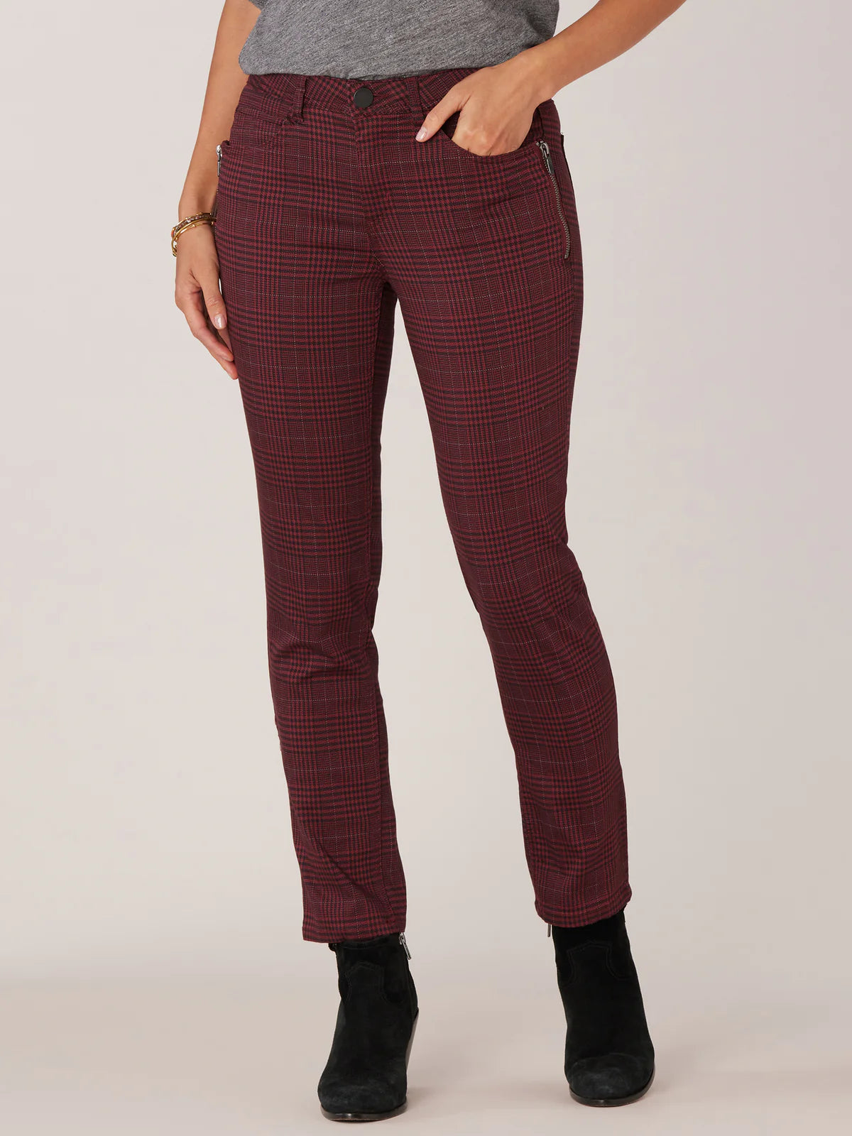 Side Zip Syrah Black Vintage Skinny Fall-Winter JOOR - Democracy