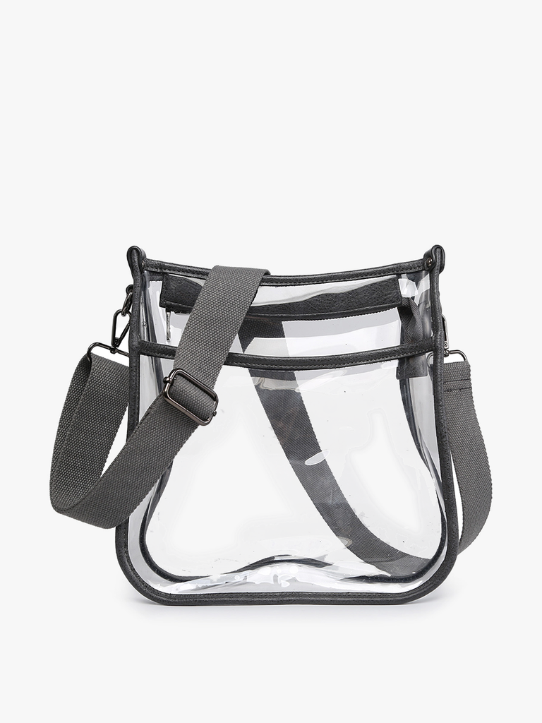 Posie Clear Crossbody w/ Vegan Leather Fall-Winter Jen & Co.